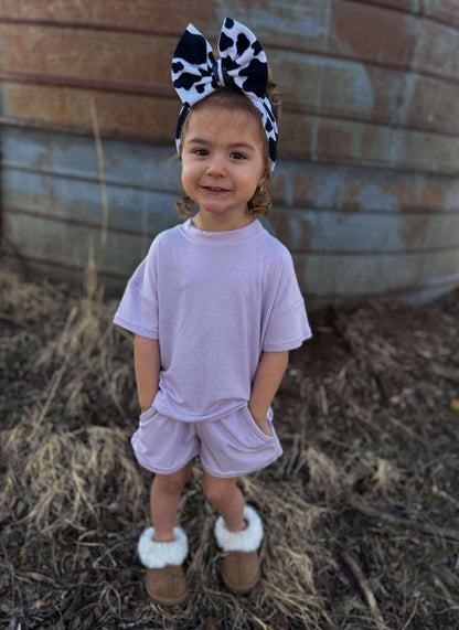 Kids lavender short set