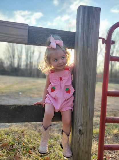 Strawberry Smocked Romper