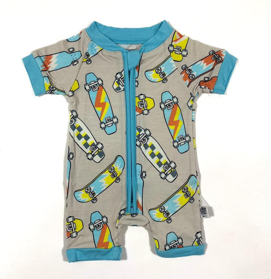 Skater Boy Bamboo Shortie Romper