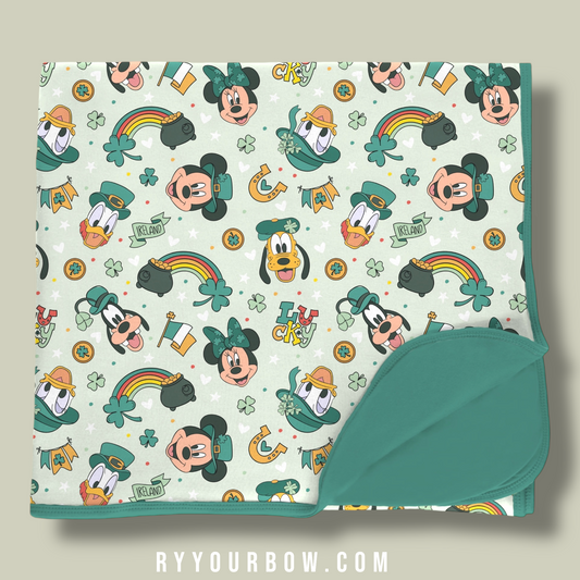 Four Leafed Friends Bamboo Double Sided Blanket Pre Order