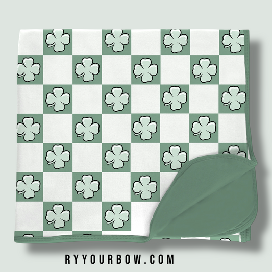 Shamrock Bamboo Double Sided Blanket Pre Order