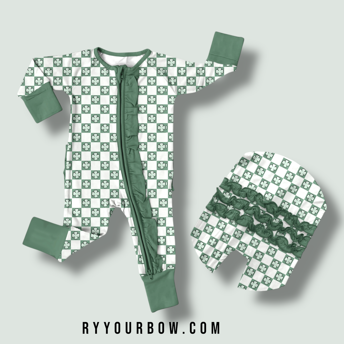 Shamrock Ruffled Zippy PreOrder
