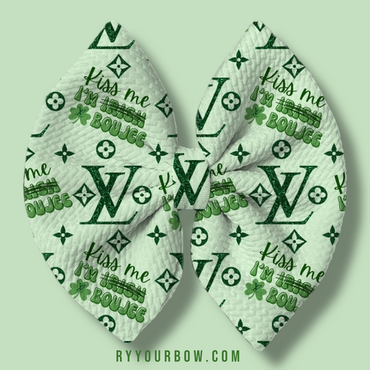 Kiss Me I'm Irish Bows or Headwraps