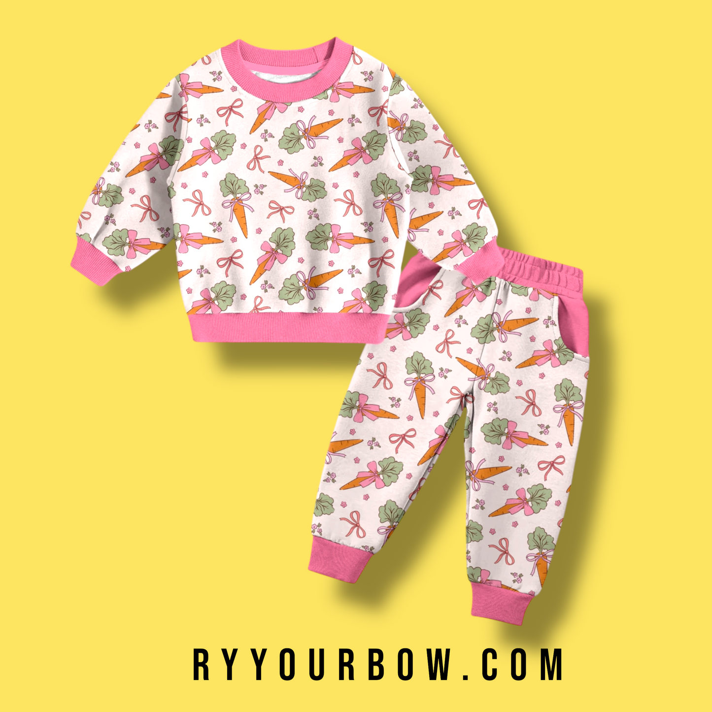 Easter Coquette  Sweatshirt + Joggers Set Bamboo Pre Order