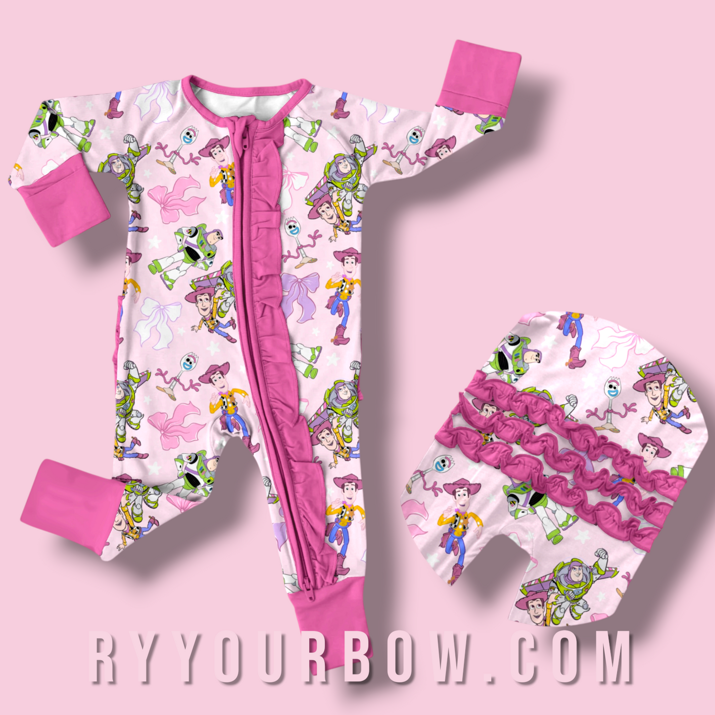 You've Got A Friend in Me Pink Ruffled Zippy RTS