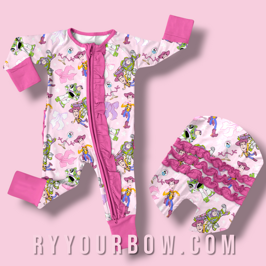 You've Got A Friend in Me Pink Ruffled Zippy RTS