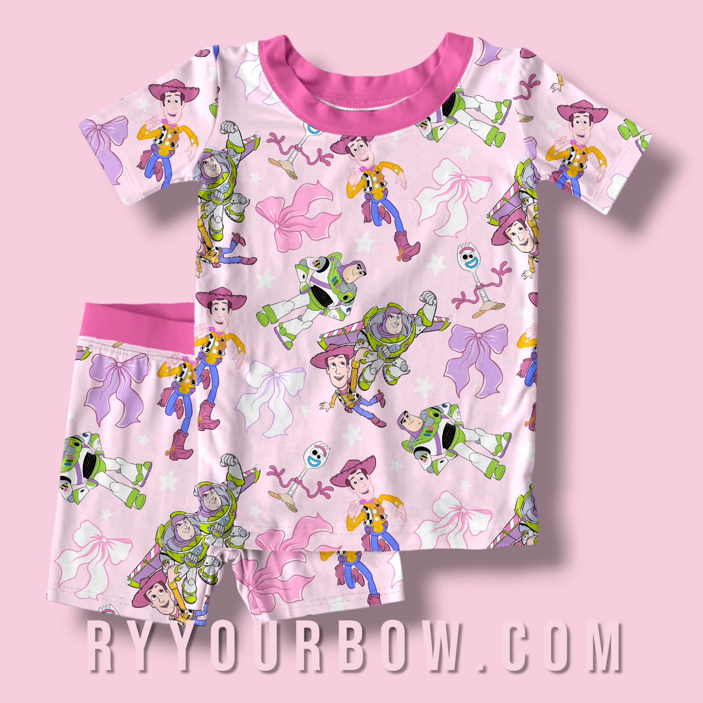You've Got A Friend in Me Pink Short Set RTS