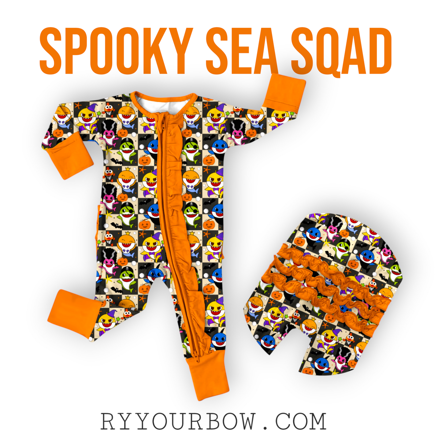 SPOOKY SEA SQAD Ruffled Zippy *PREORDER*