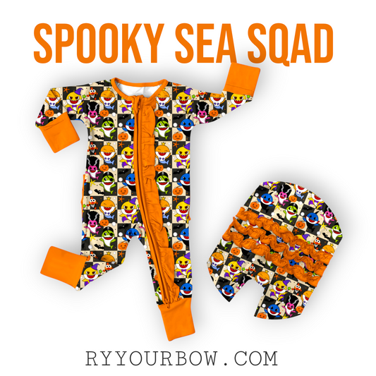 SPOOKY SEA SQAD Ruffled Zippy *PREORDER*