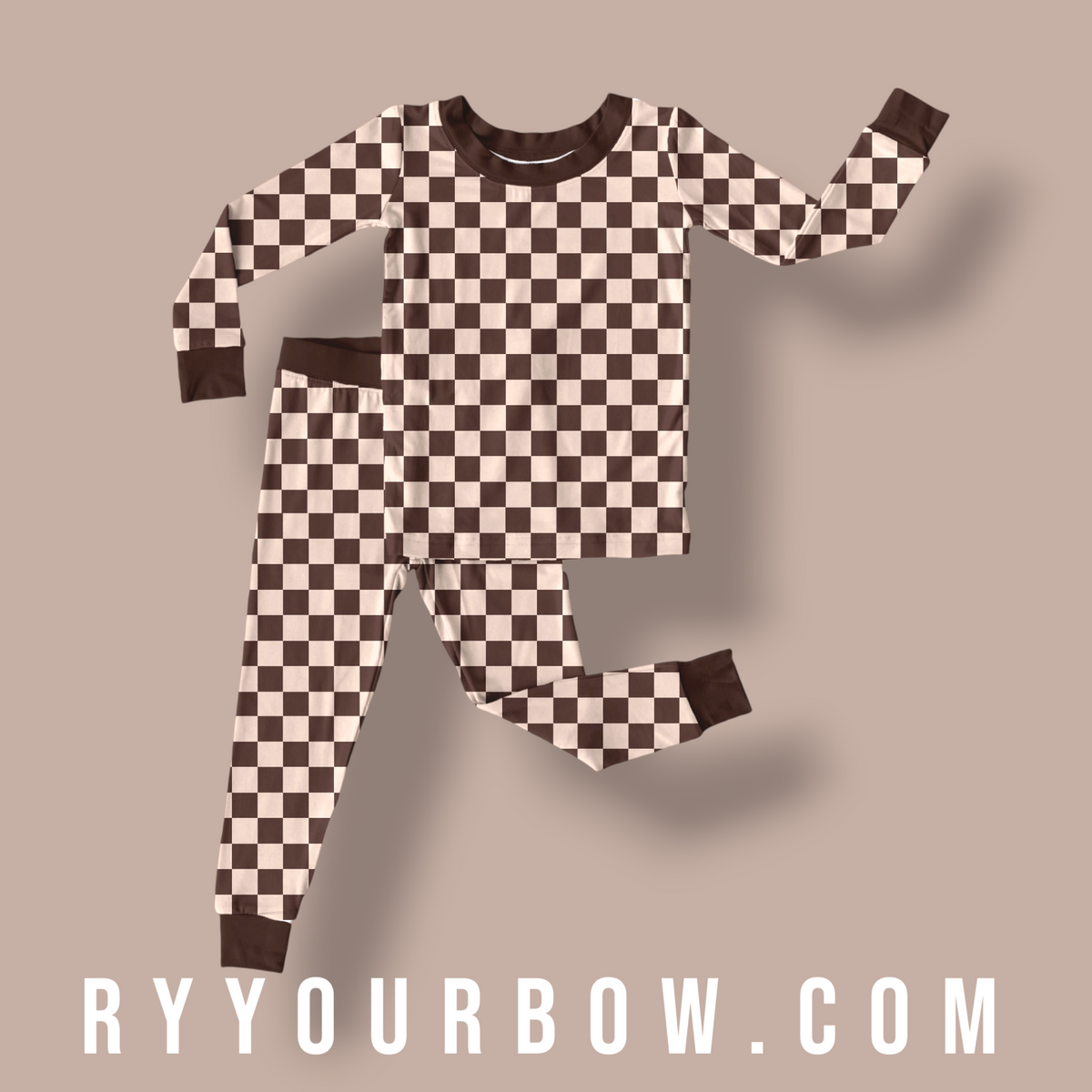 Mocha Check 2 Piece Set *PREORDER*