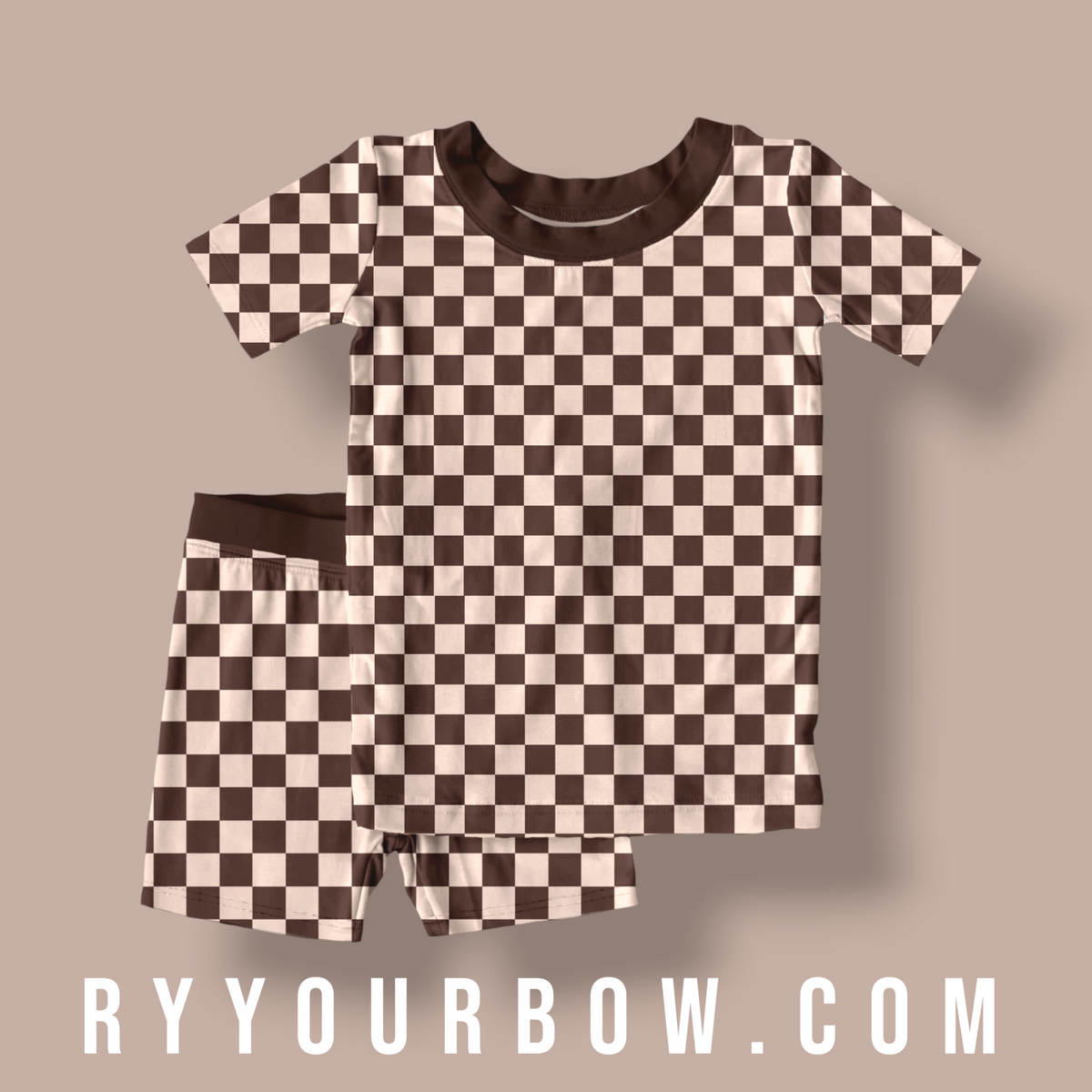 Mocha Check Short Set *PREORDER*