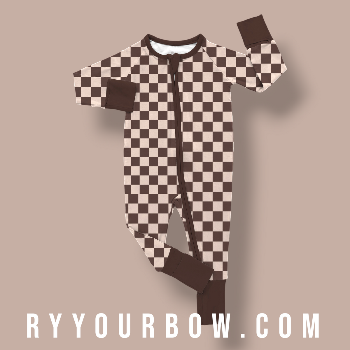 Mocha Check Zippy *PREORDER*