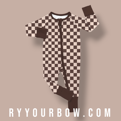 Mocha Check Zippy *PREORDER*