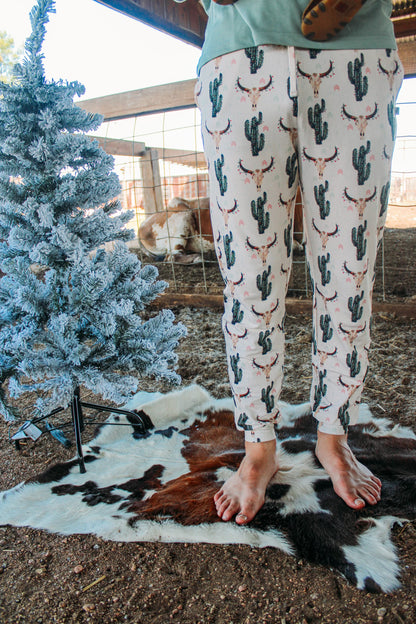 Western Steerhead Christmas Adult Bamboo PJ Pants (FINAL SALE)