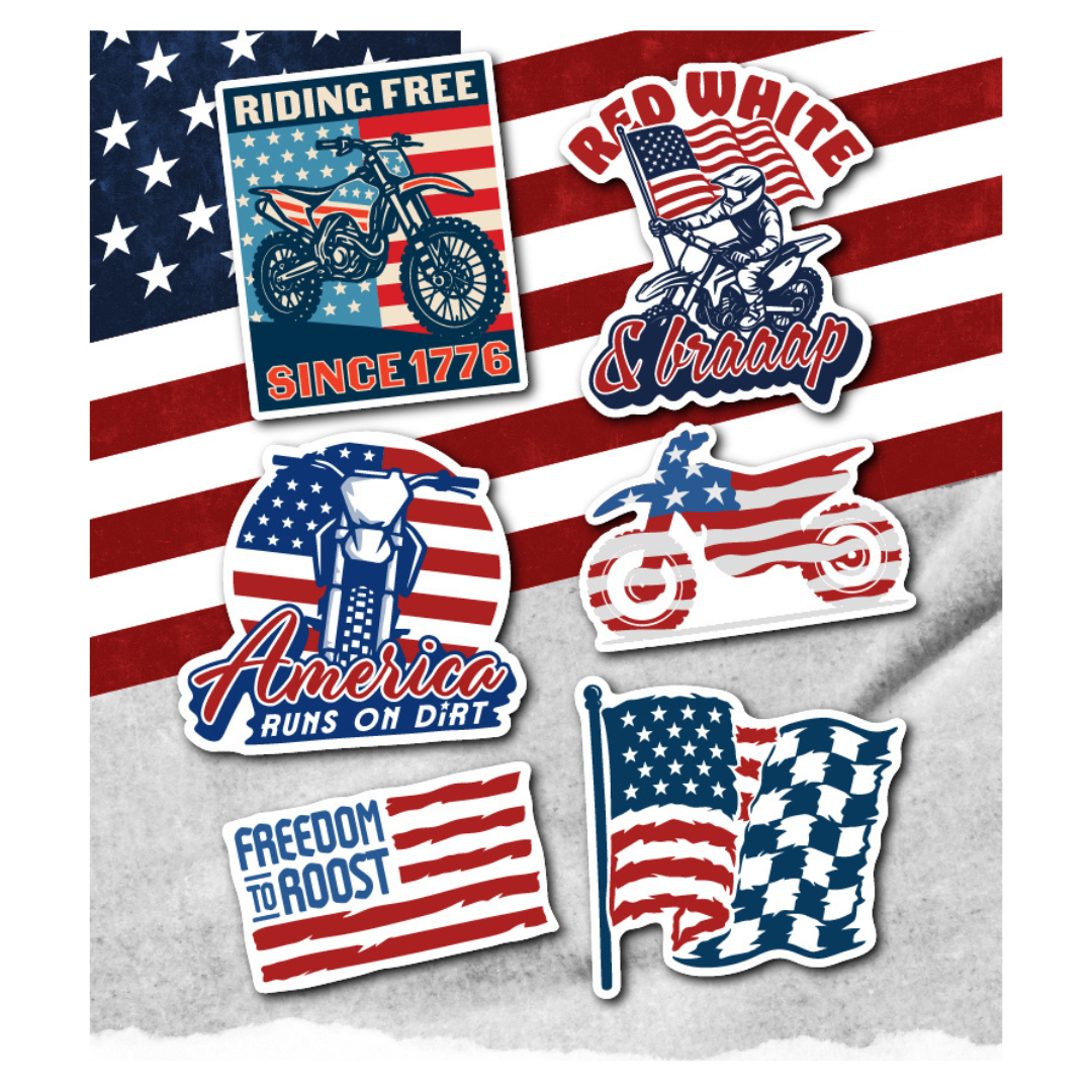 Ridin Free Since 1776 Sticker Sheet
