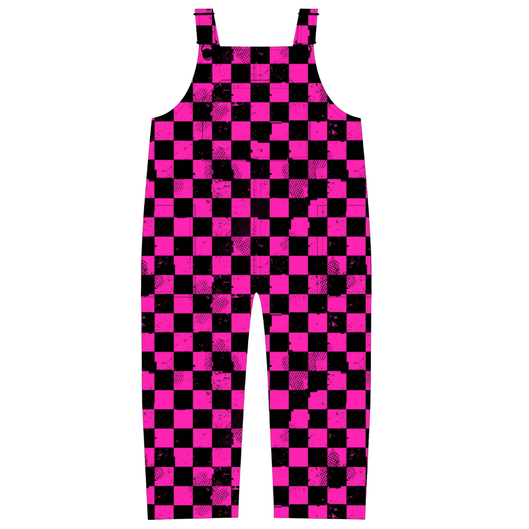 Pit Stop Pink Comfy Overalls