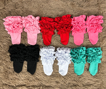 Ankle Ruffle Socks (Multiple Colors)