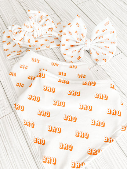 Bro Print Baby Bib