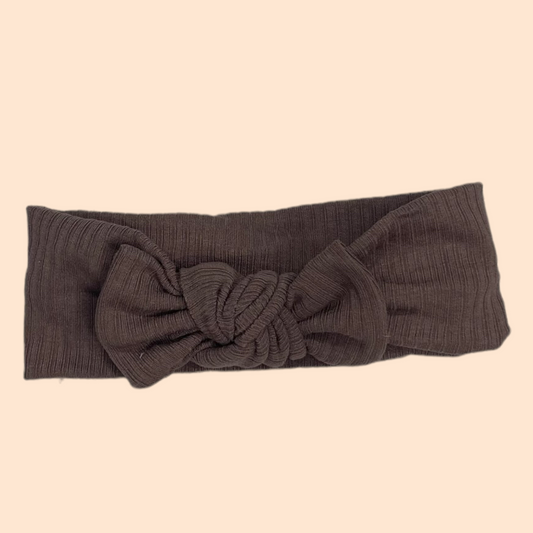 Dark Brown Knotted Headwrap